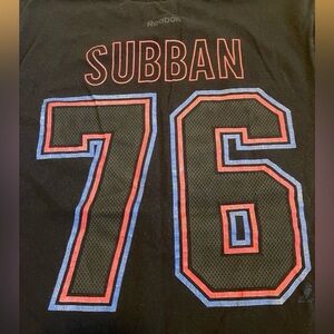Vintage Montreal Canadiens #76 Subban Reebok T shirt size large